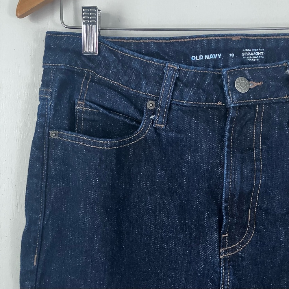 Old Navy Women’s Extra High Rise Straight Denim Jeans